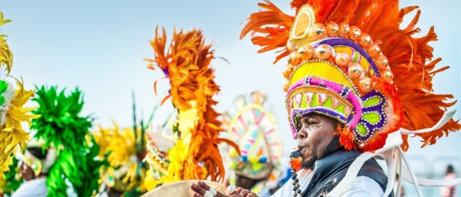 a group of people wearing colorful clothing