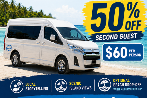 a white van on a beach