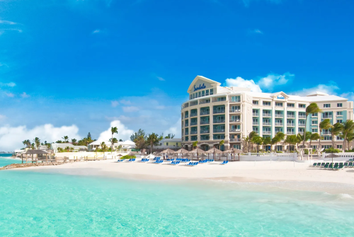 a hotel on a beach