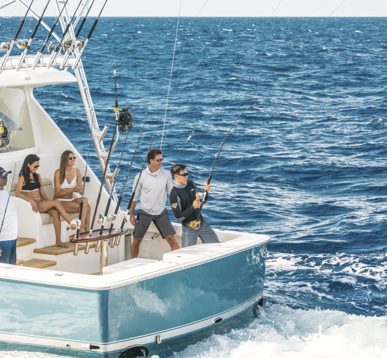 a group of people on a boat