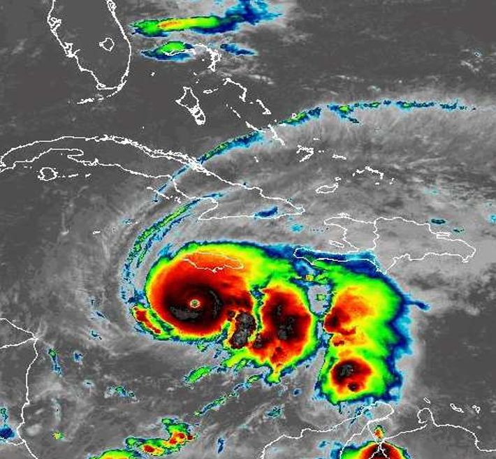 a satellite image of a hurricane