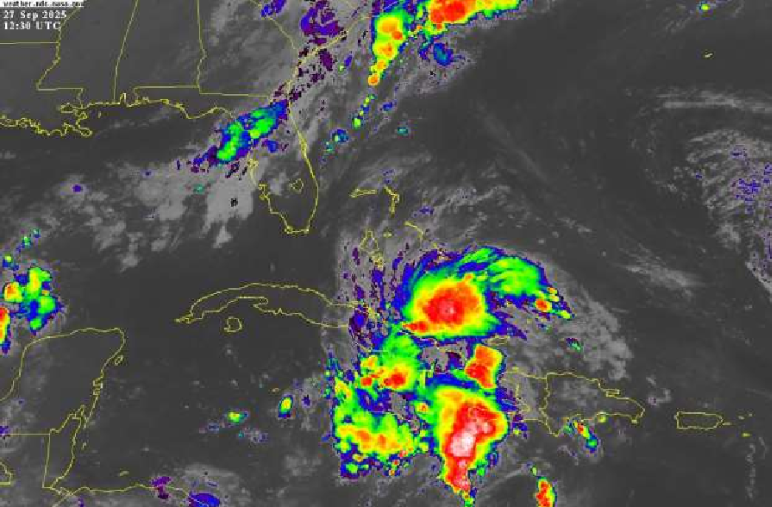 a satellite image of a hurricane