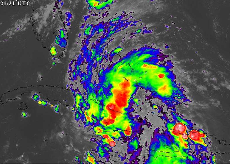 a satellite image of a hurricane