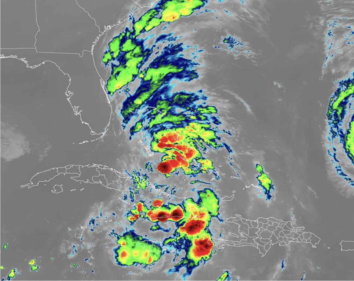 a satellite image of a storm