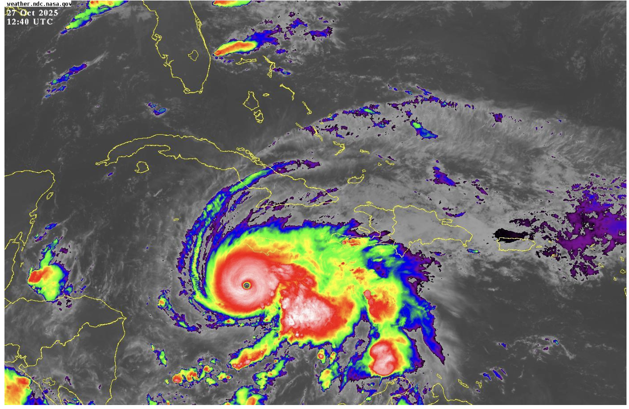 a satellite image of a hurricane