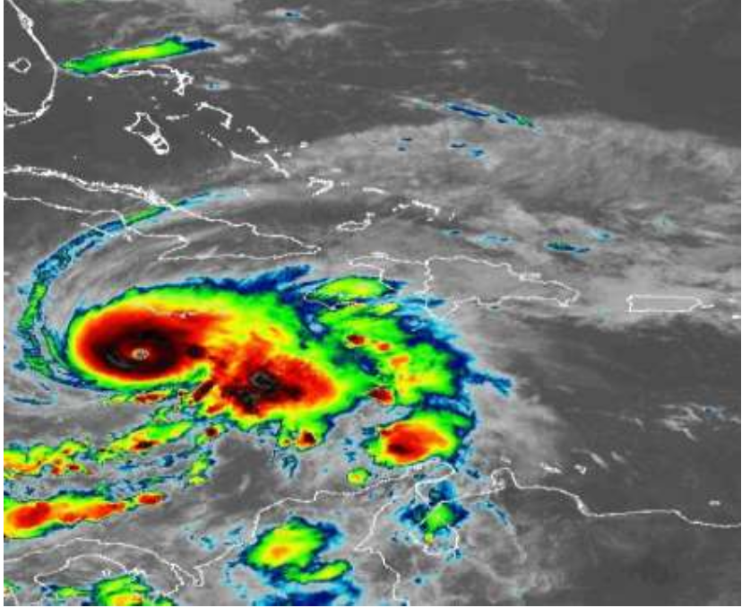 a satellite image of a hurricane