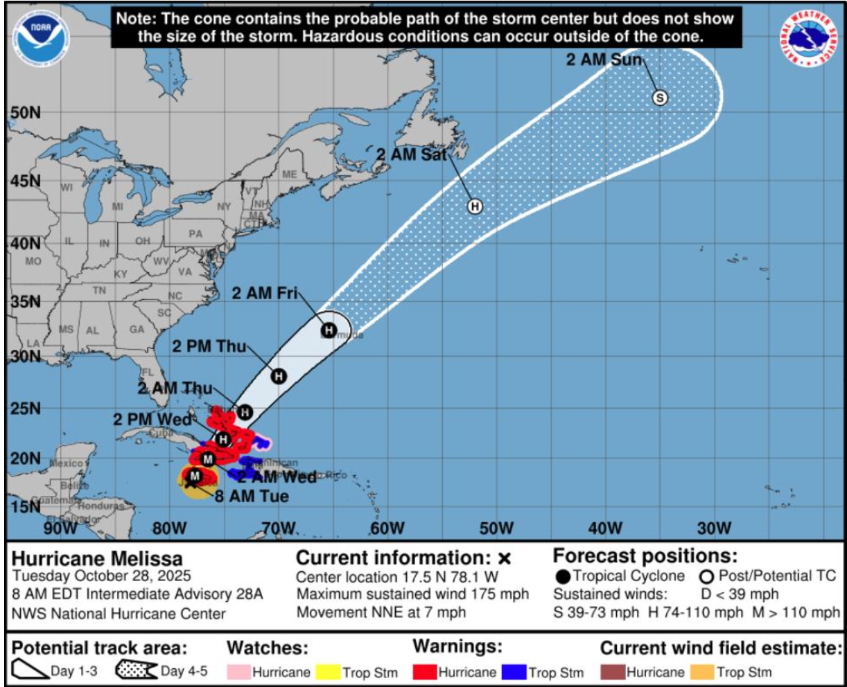 a map of a hurricane
