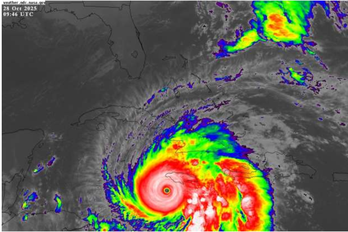 a satellite image of a hurricane