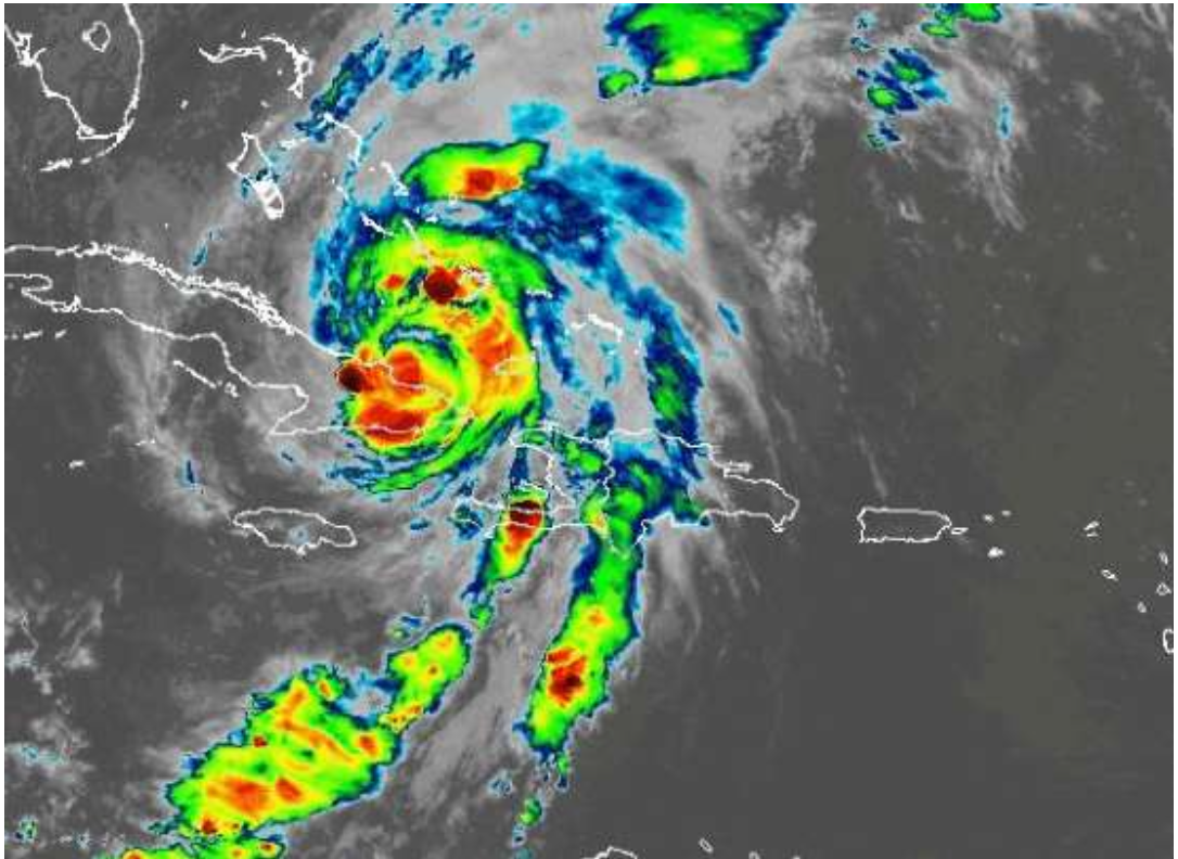 a satellite image of a hurricane